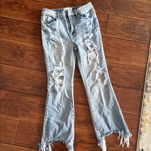 Risen Distressed Light Blue Women's Jeans